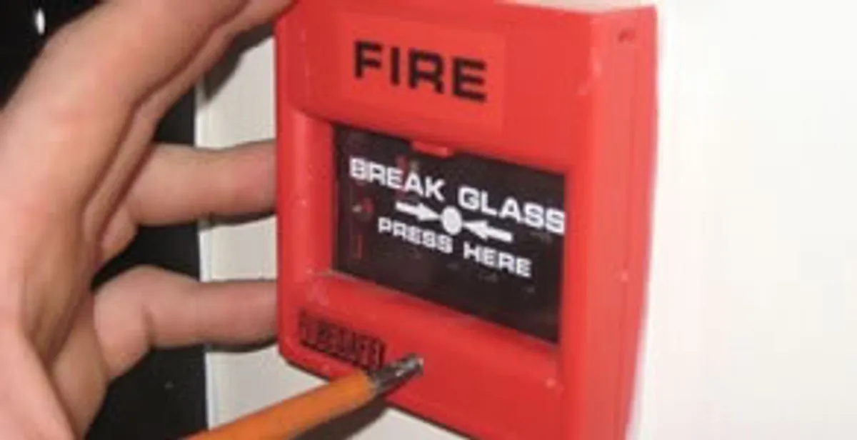 fire alarm installation service showing manual fire alarm pull station installed by licensed electricians in San Francisco, CA